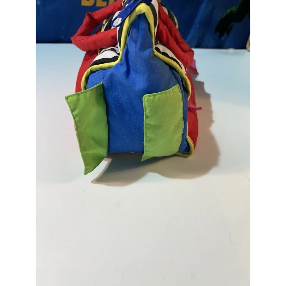 Vintage IKEA Soft Toy Barn Carrying Bag with Plush Animals Cow Pig Set Retired